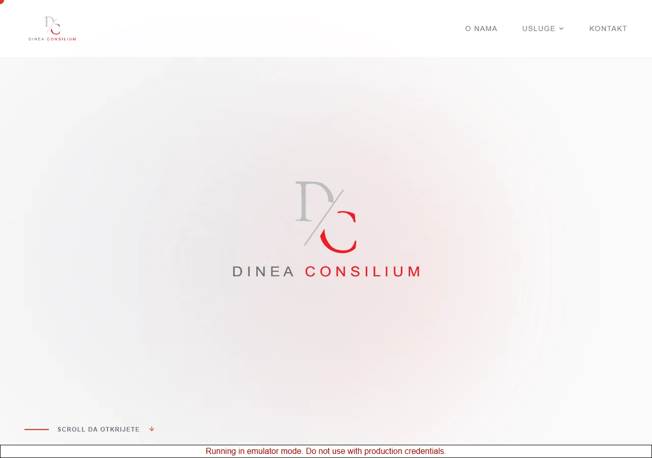 Dinea Consilium — početna stranica